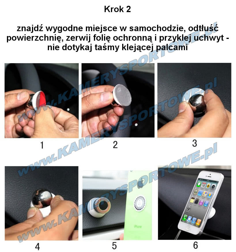 uchwyt magnetyczny instrukcja montażu krok 2